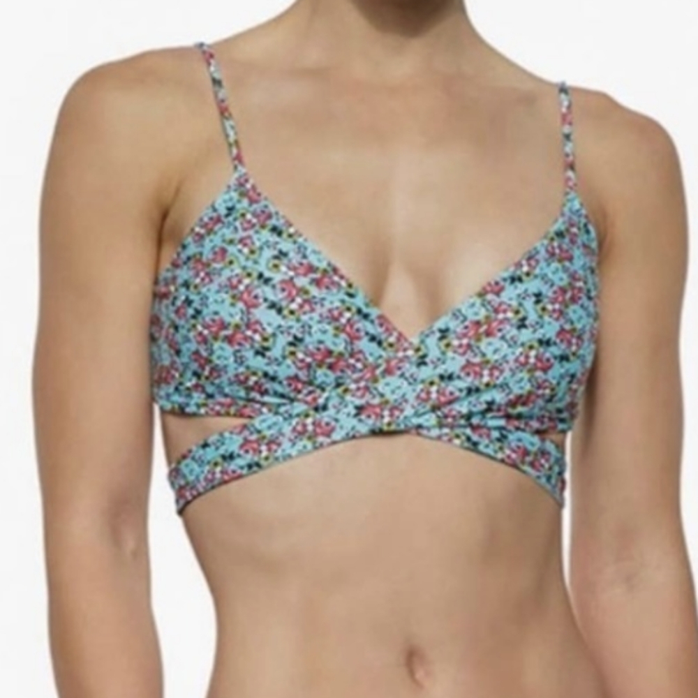 L*Space Reversible Wrap Bikini Top - Size Extra S… - image 1